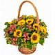 Цветы в корзинах